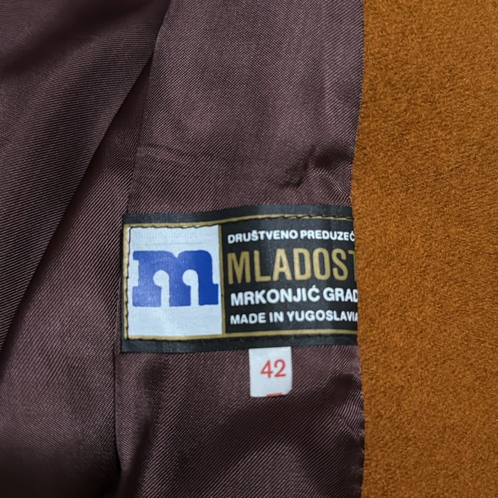 Men’s Vintage Jacket-Euro Sz 42-Wool Blend-Made in Yugoslavia-Rust Color - Picture 10 of 16